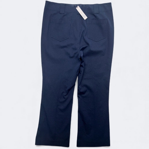 NIC+ZOE Pants Womens 14 Blue Streamlined Demi-Bootcut Pants Center Front Crease - Picture 2 of 11